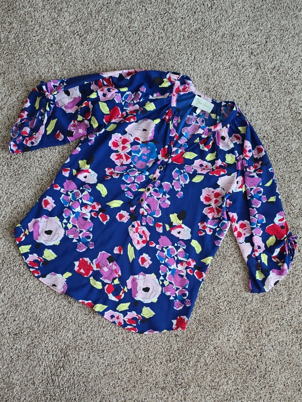 Yumi Kim Sz S Abstract Floral Blouse